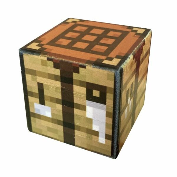 Dřevěný Minecraft blok - pracovní stůl
