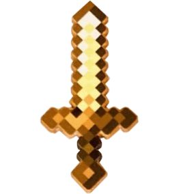 Minecraft nástroj k malé figurce - zlatý meč