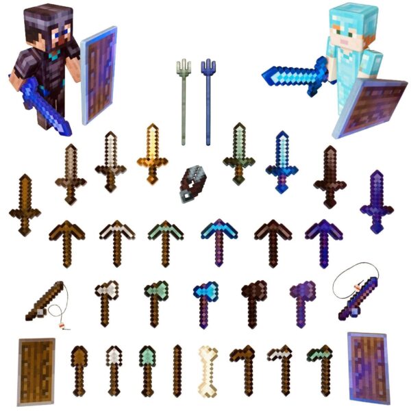 Minecraft nástroje do ručiček k malým figurkám