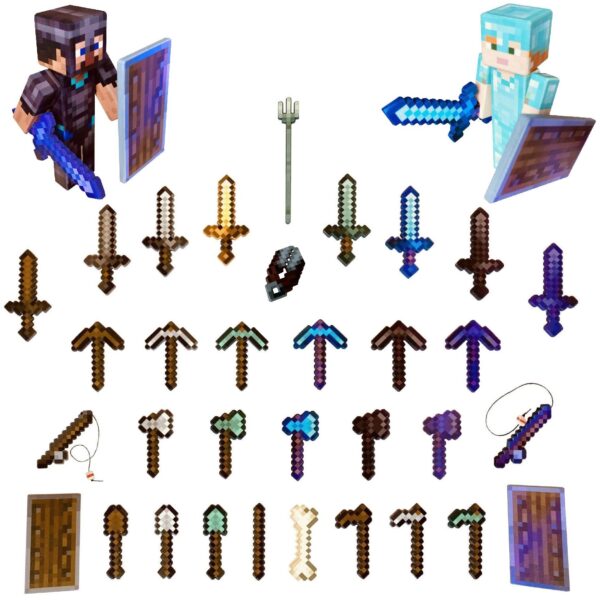 Minecraft nástroje do ručiček k malým figurkám