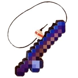 Minecraft nástroj k malé figurce - očarovaný rybářský prut