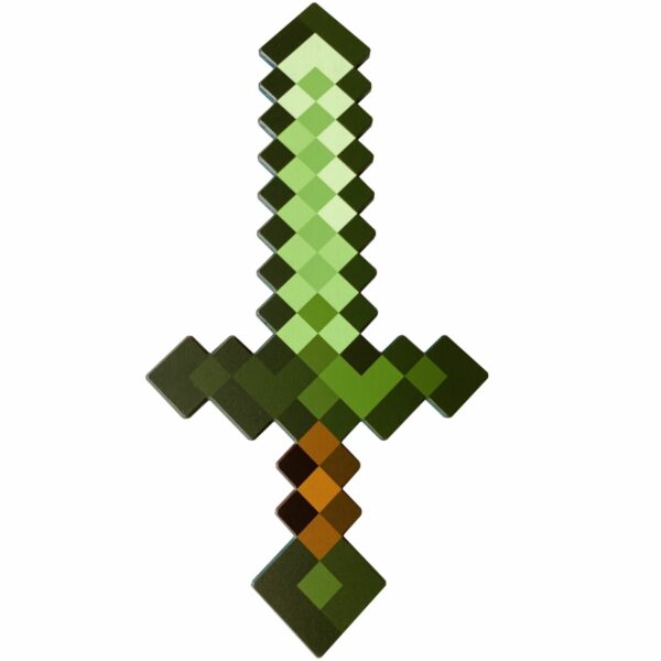 Minecraft meč do ruky - smaragdový