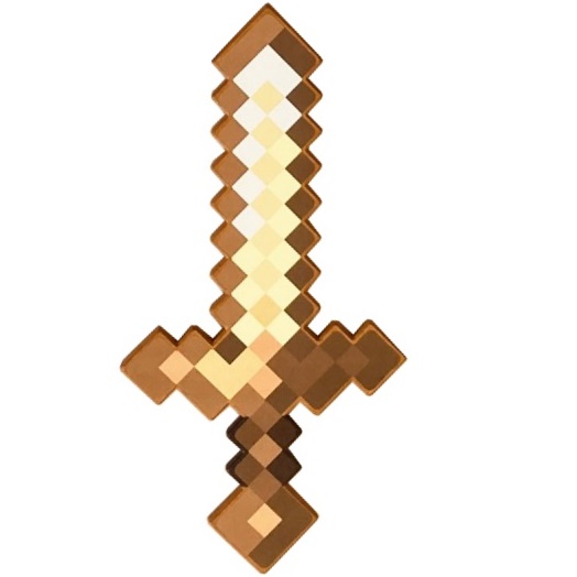 Minecraft zlatý meč do ruky