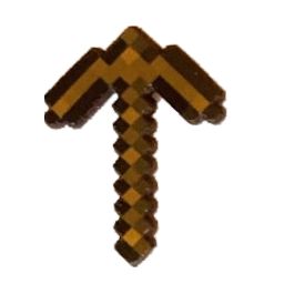 Minecraft nástroj k malé figurce - dřevěný krumpáč