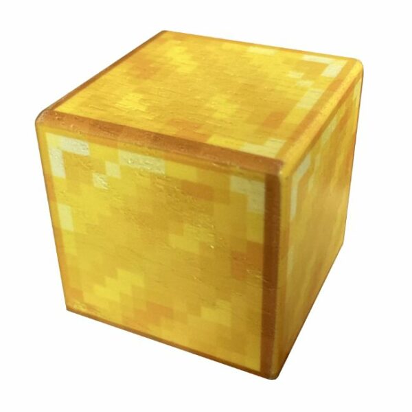 Dřevěný Minecraft blok - blok zlata