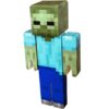 Dřevěná Minecraft figurka - zombie