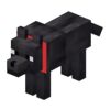 Minecraft pes černý s červeným obojkem