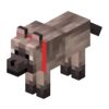 Minecraft pes kaštanový s červeným obojkem