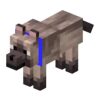 Minecraft pes kaštanový s modrým obojkem