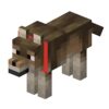 Minecraft pes lesní s červeným obojkem