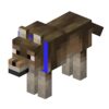 Minecraft pes lesní s modrým obojkem
