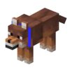 Minecraft pes rezavý s modrým obojkem