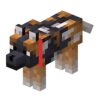 Minecraft pes skvrnitý s červeným obojkem