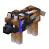 Minecraft pes skvrnitý s červeným obojkem